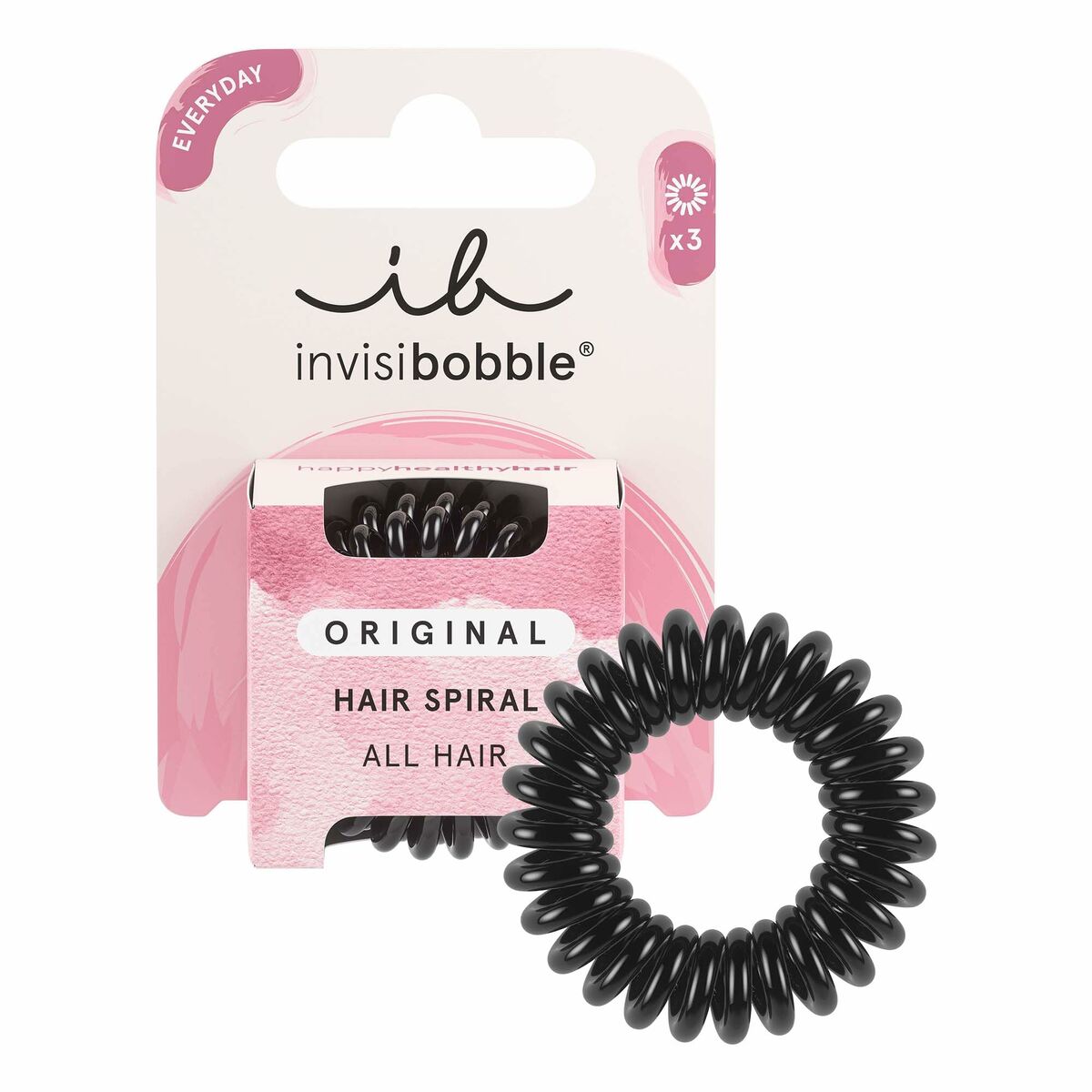 Rubber Hair Bands Invisibobble Original Black (3 Units)-0