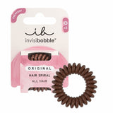 Élastiques à cheveux en caoutchouc Invisibobble Original marron (3 unités)-0
