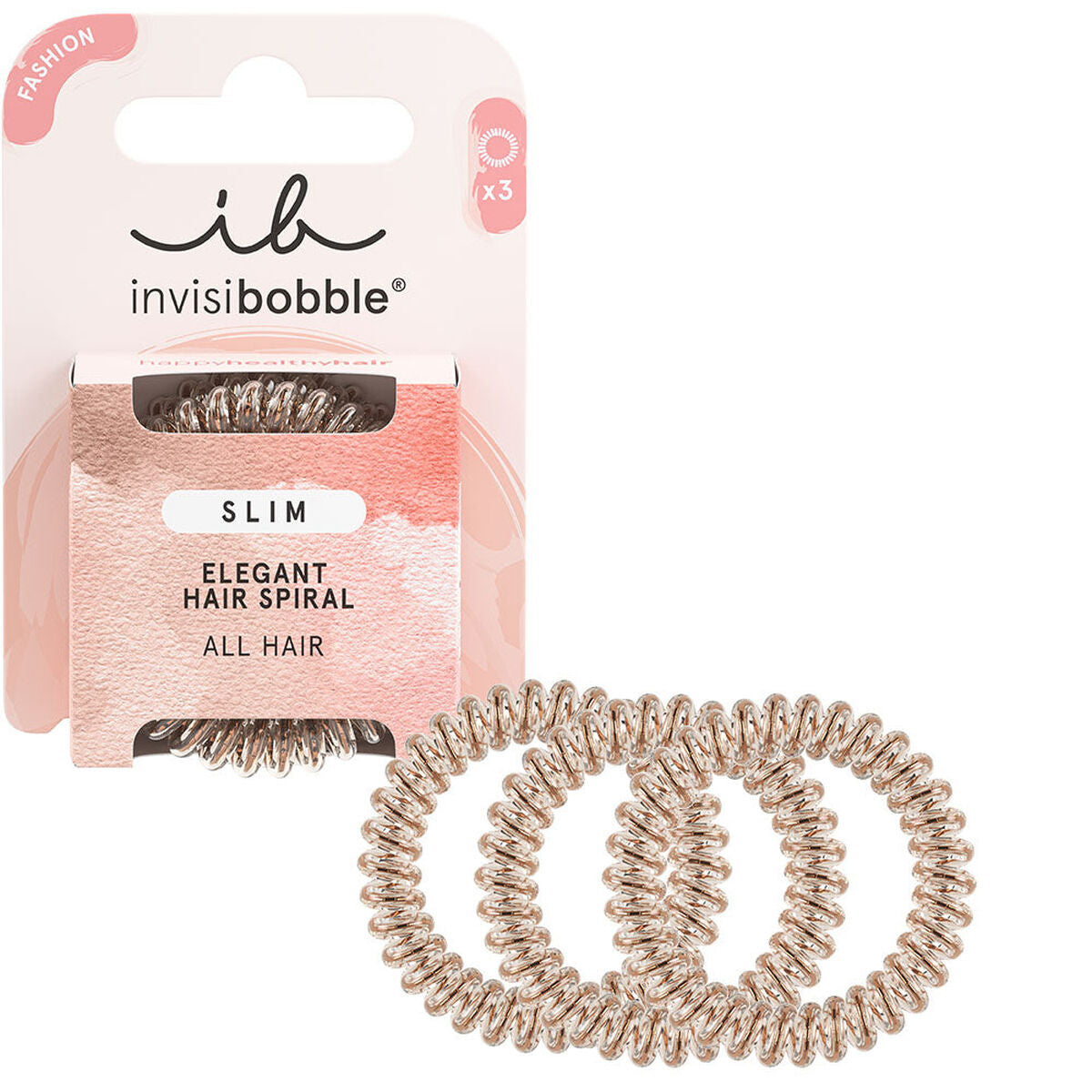Rubber Hair Bands Invisibobble   Bronze (3 Units)-1