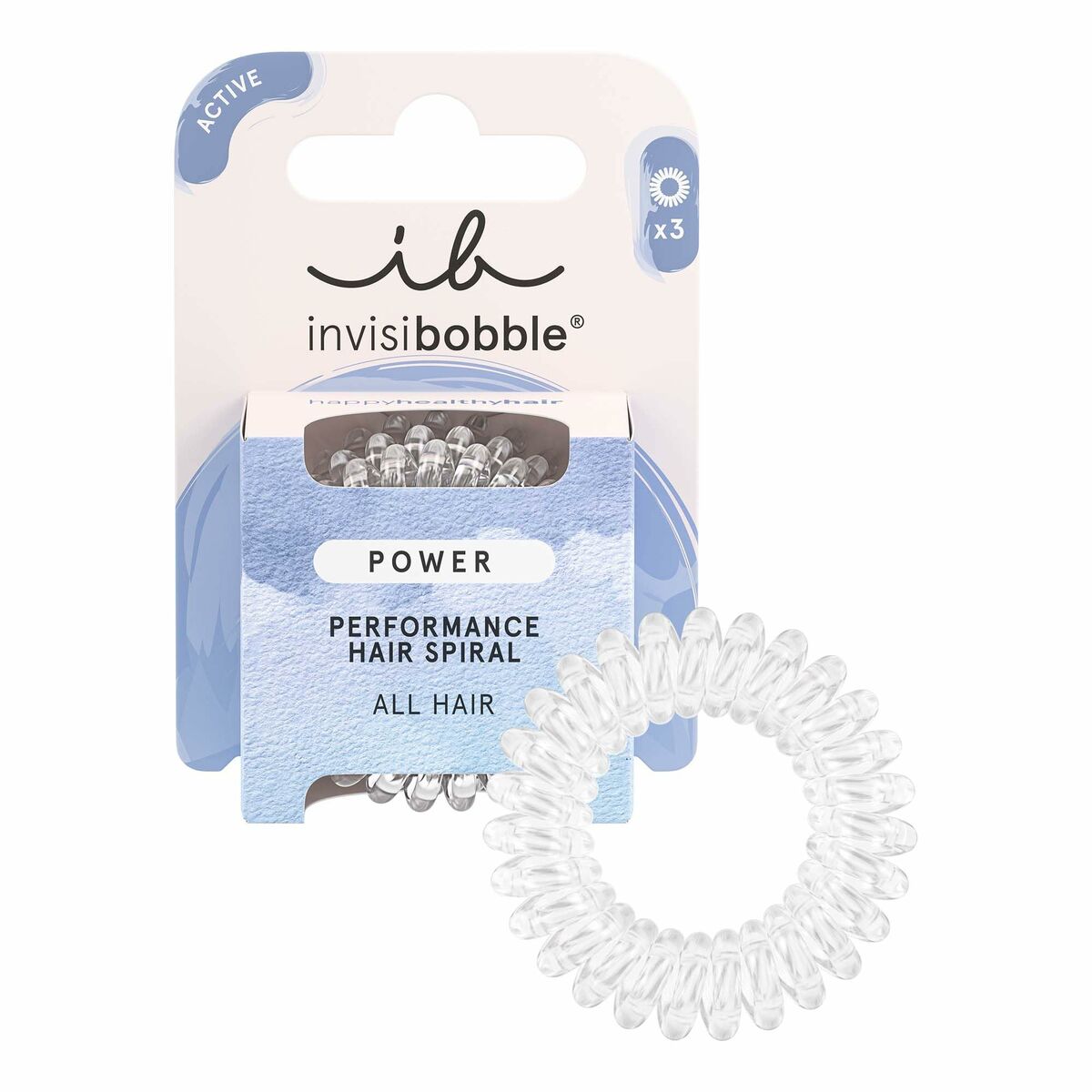 Élastiques à cheveux en caoutchouc Invisibobble Transparent (3 unités)-1