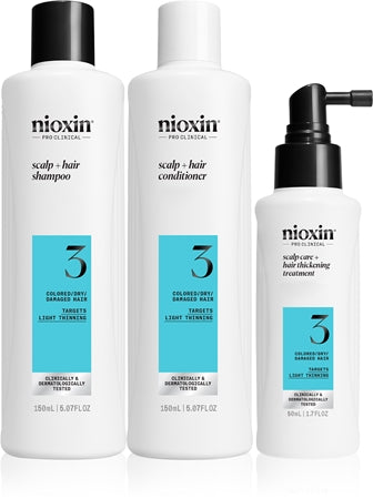 Nioxin Sistema 3 - Kit - trattamento per capelli colorati Con Debilitamiento Leve 3 pz