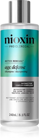 Nioxin Age Defense shampoo Anti Envejecimiento Purifica El Cuero Cabelludo Con Niacinamida 240 ml