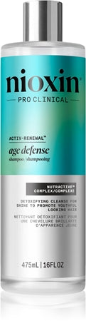 Nioxin Age Defense shampoo Anti Envejecimiento Purifica El Cuero Cabelludo Con Niacinamida 475 ml