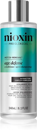 Nioxin Age Defense balsamo Anti Envejecimiento Hidratación Profunda Con Ácido Hialurónico 240 ml