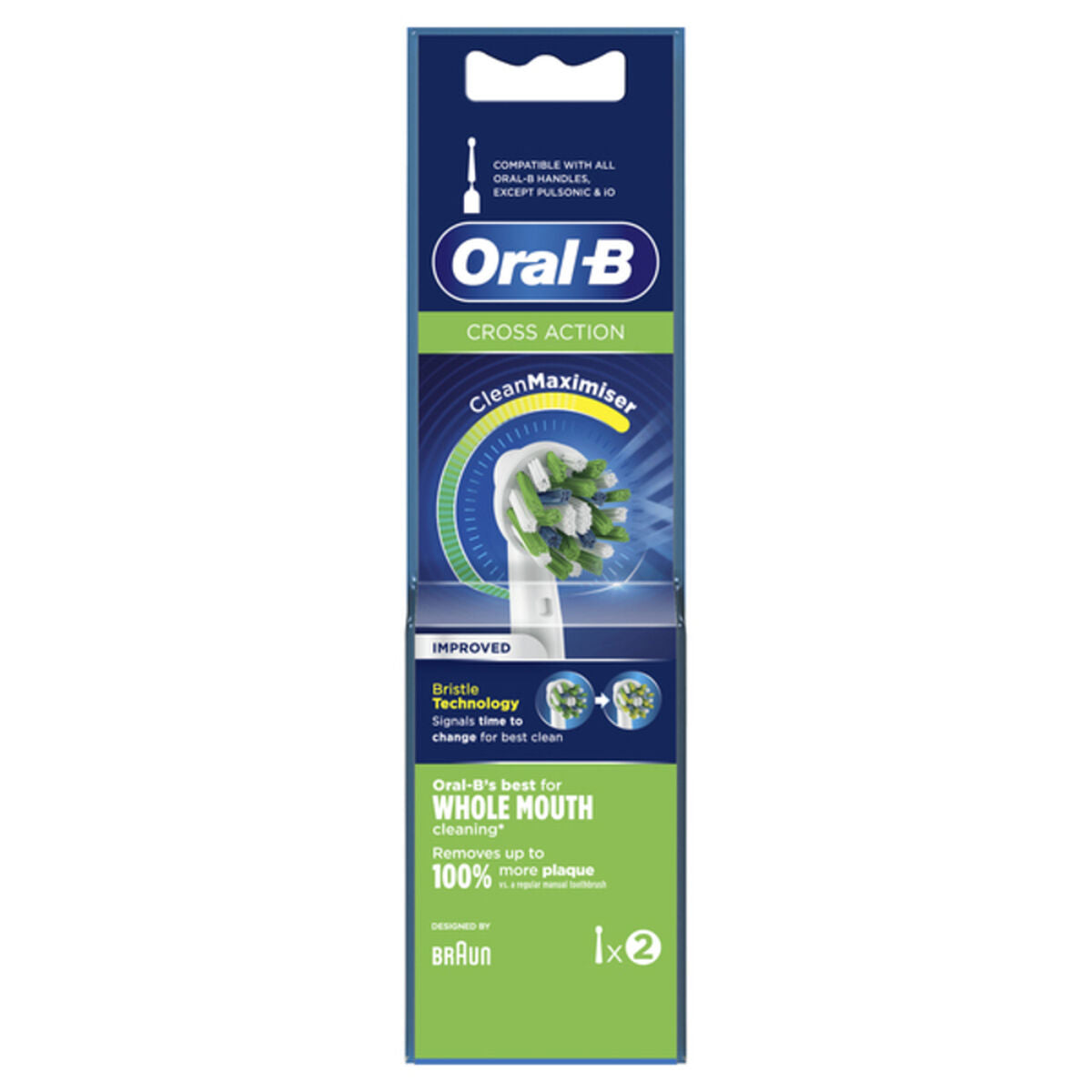 Replacement Head Cross Action Oral-B Cross Action 2 Units-1
