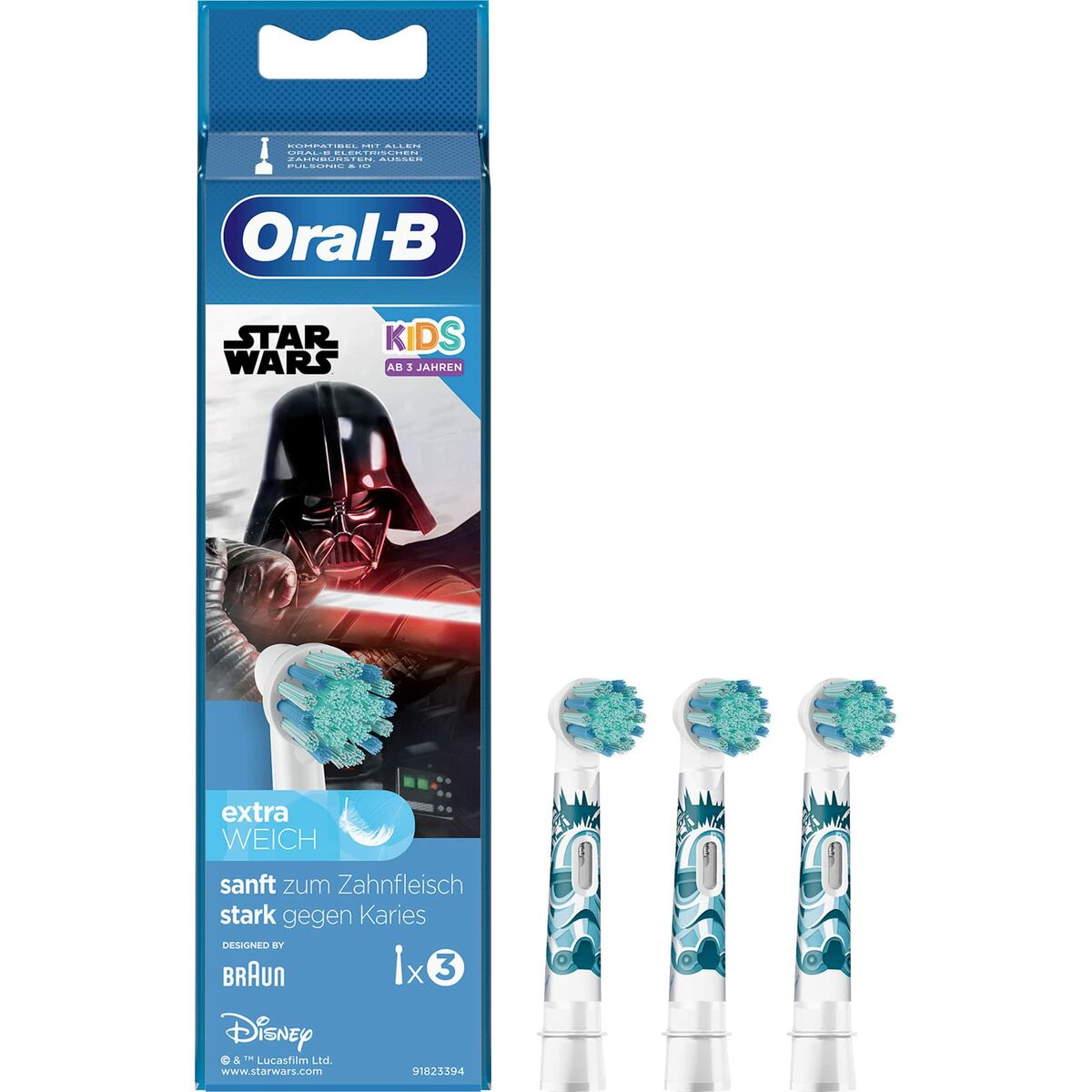 Replacement Head Oral-B Stages Power Star Wars 3 Units-0