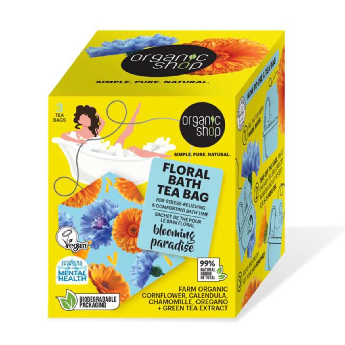 Organic Shop Floral Bath Bolsitas De Te Blooming Paradise 280 pz
