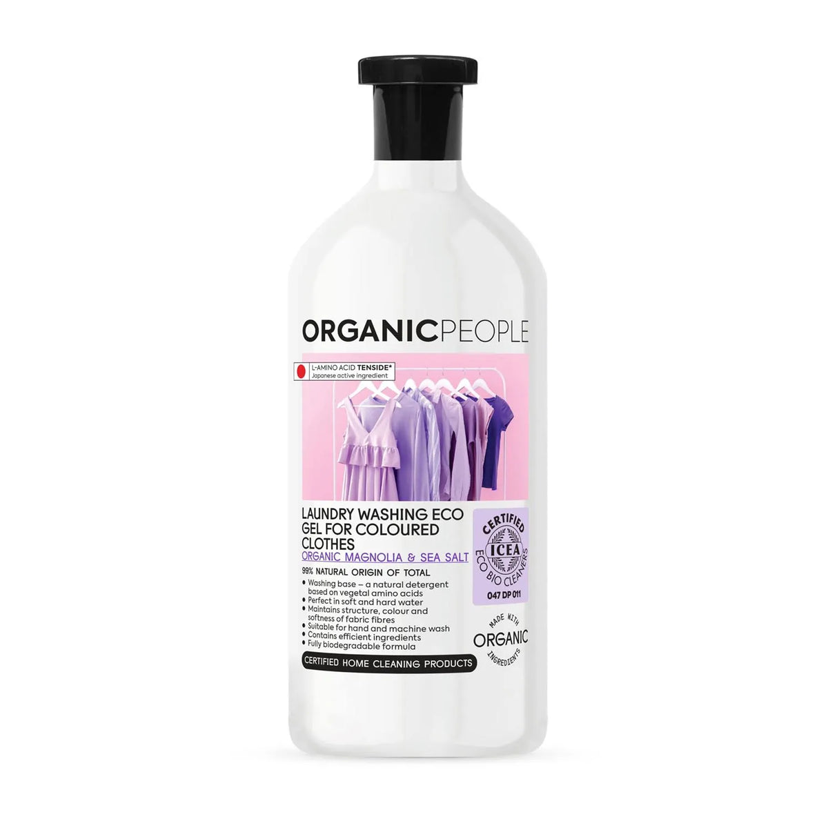 Organic People For Coloured Clothes Magnolia e Sea Salt Laundry Washing-gel 200 ml