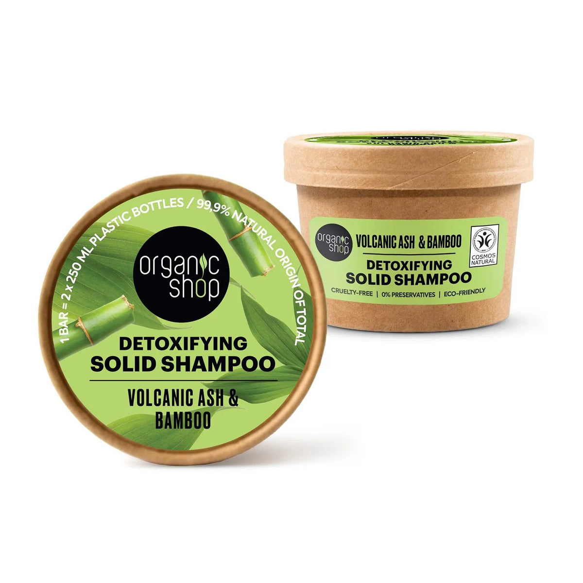 Organic Shop Volcanic Ash shampoo Solido Detoxificante 60 g