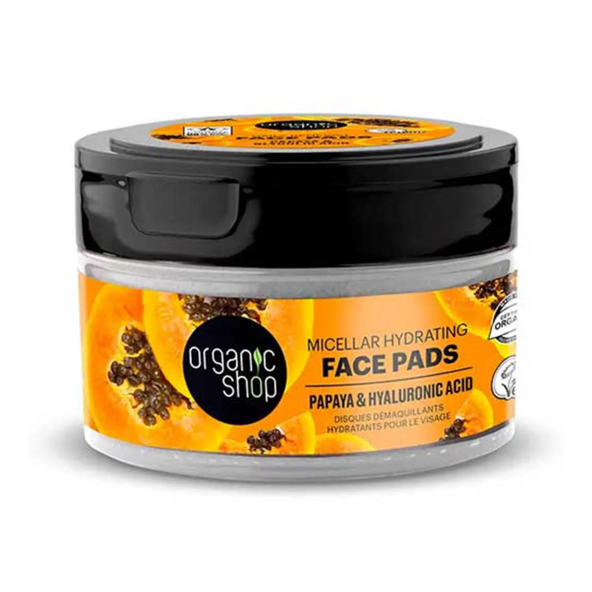 Organic Shop Papaya Micellar Discos Faciales Hidratantes Micellar 20 pz