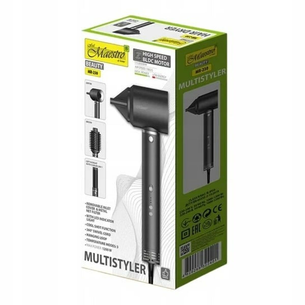 Asciugacapelli Feel Maestro MR-230 Nero 1200 W-1