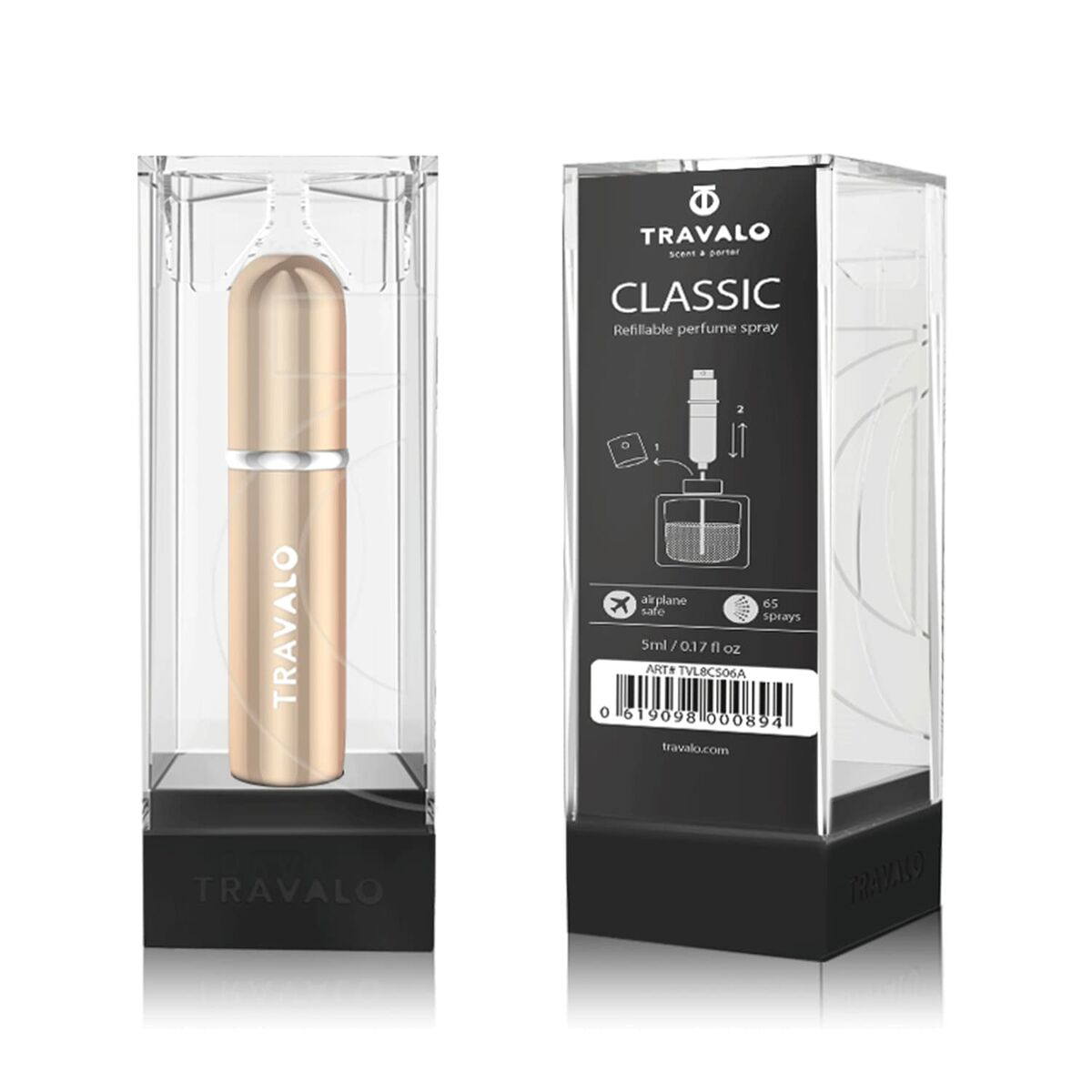 Rechargeable atomiser Classic HD Travalo 5 ml Golden-1