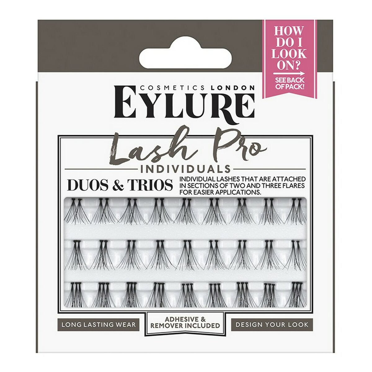 Pestañas Postizas Lash-Pro Individuales Dúos y Tríos Eylure 6005013N-0