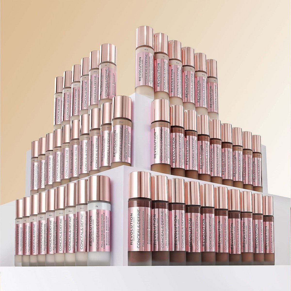 Liquid Make Up Base Revolution Make Up Conceal & Define Nº F5 (23 ml)-2