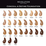 Liquid Make Up Base Revolution Make Up Conceal & Define Nº F9 (23 ml)-4