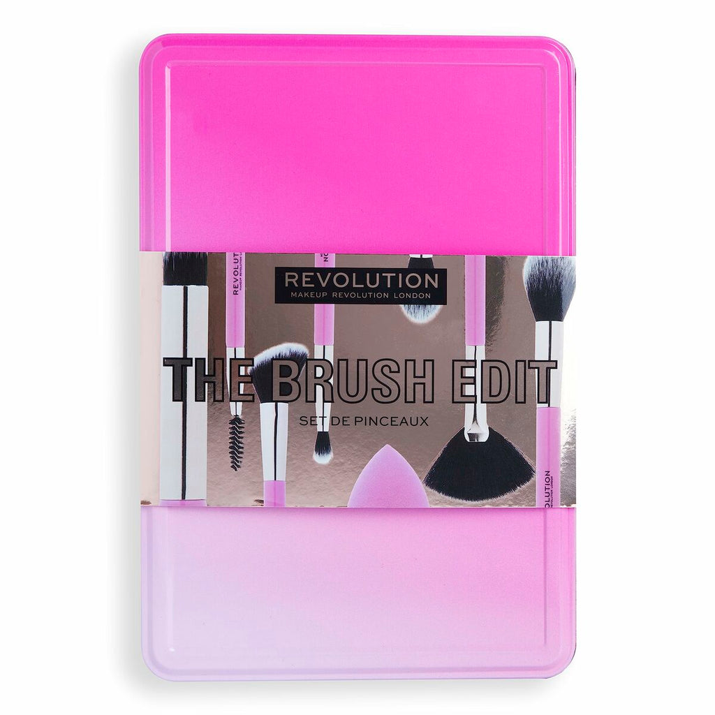Set pensule de machiaj Revolution Make Up The Brush Edit Pink 8 Pieces-2