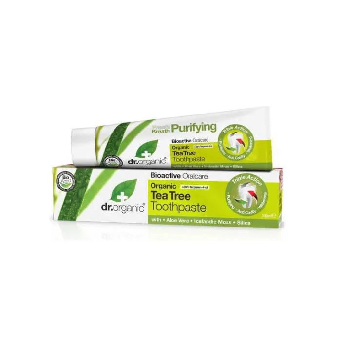 Dr Organic Tea Tree dentifricio 100 ml
