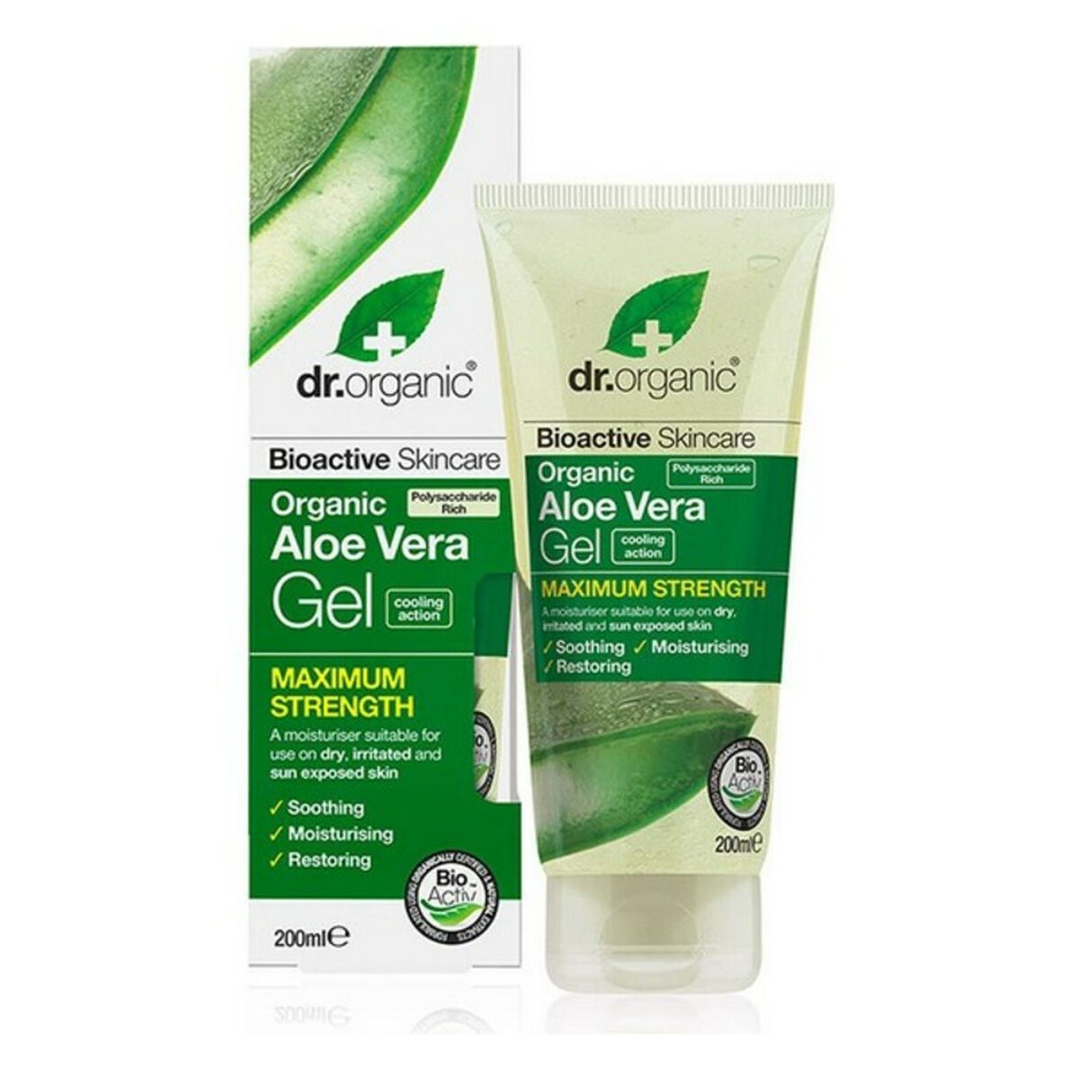Feuchtigkeitsspendendes Badegel mit Aloe Vera Bioactive Organic Dr.Organic Bioactive Organic 200 ml-3