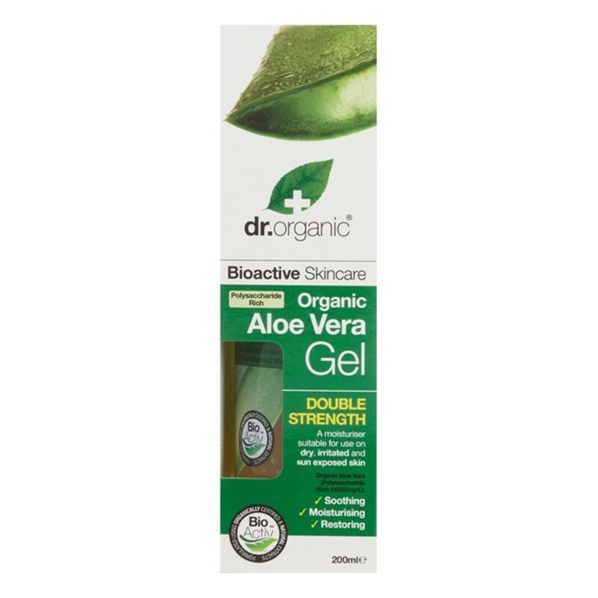 Feuchtigkeitsspendendes Badegel mit Aloe Vera Bioactive Organic Dr.Organic Bioactive Organic 200 ml-2