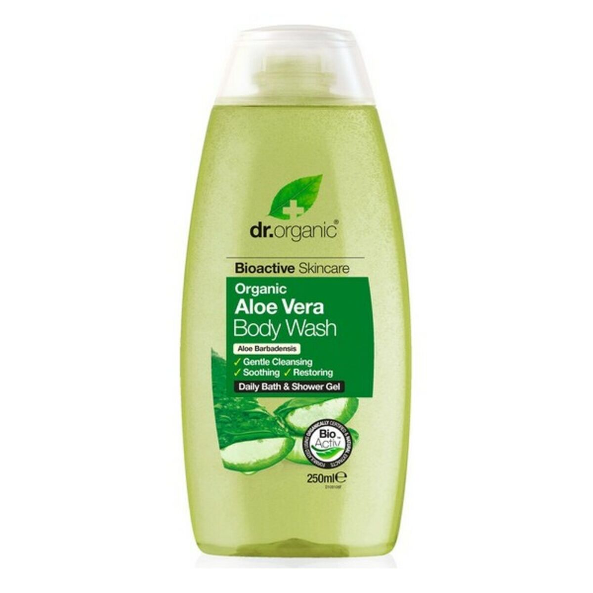 Feuchtigkeitsspendendes Badegel mit Aloe Vera Bioactive Organic Dr.Organic DR00109 250 ml-0