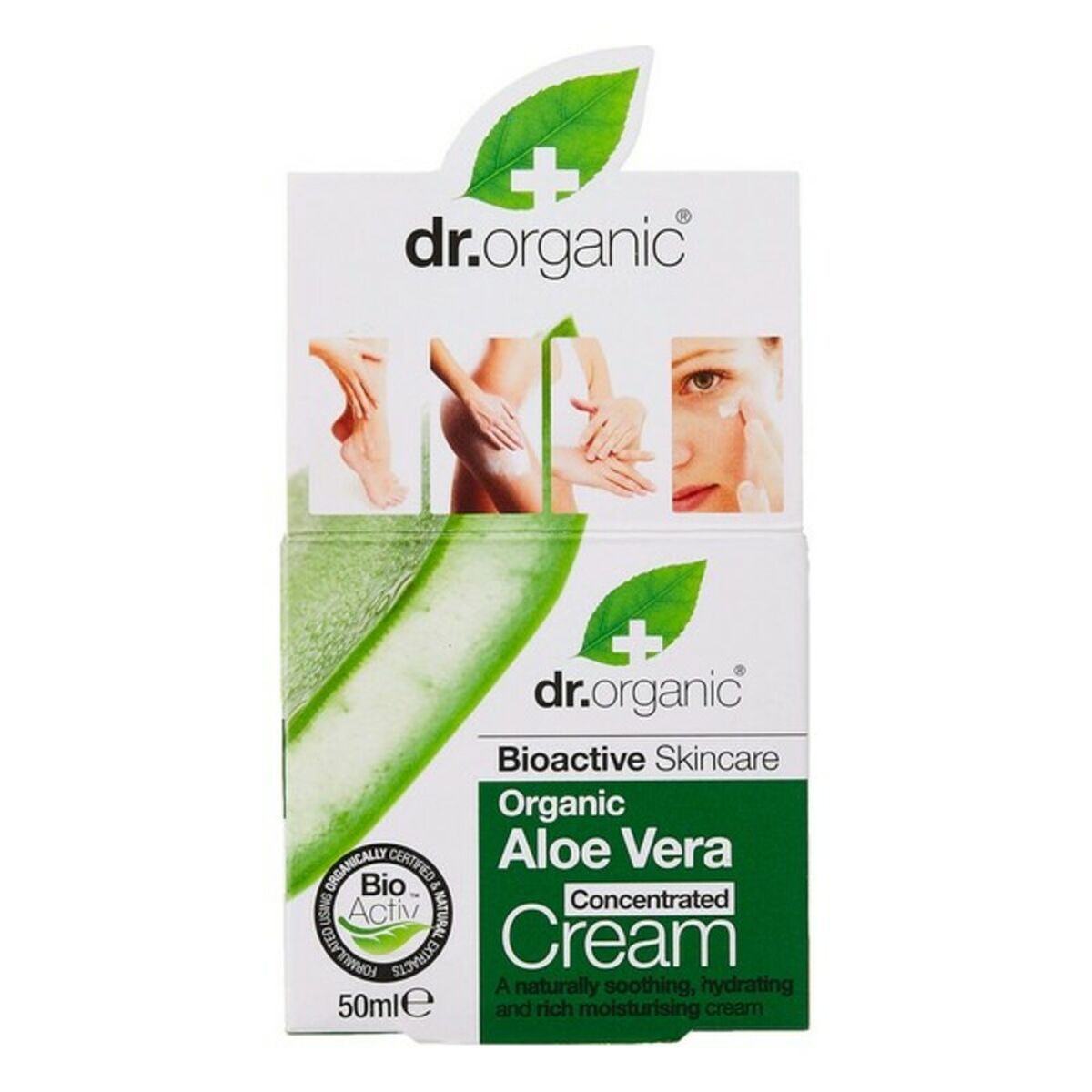 Feuchtigkeitsspendende Gesichtscreme Aloe Vera Konzentrierte Creme Dr.Organic Aloe Vera 50 ml-3