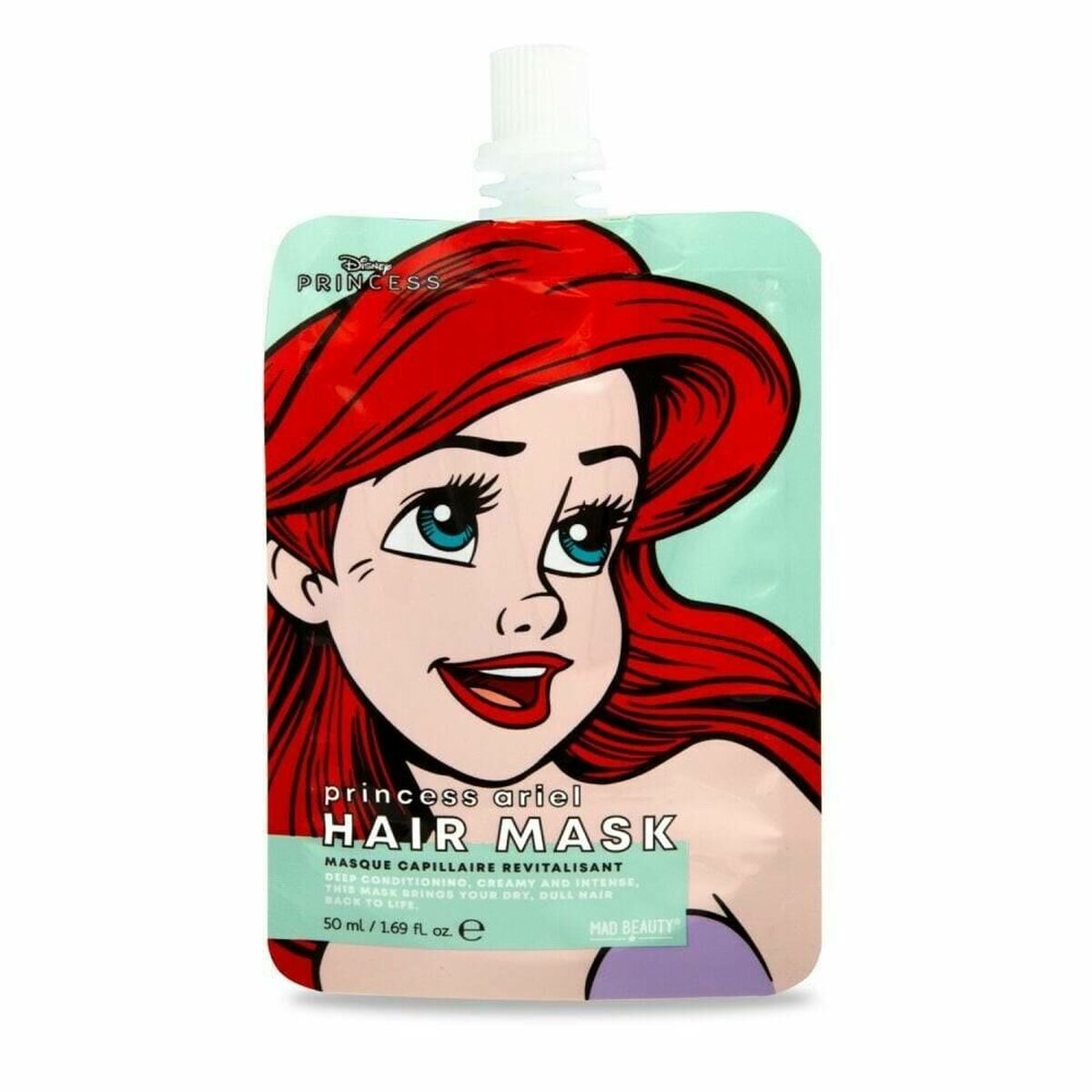 Mască de păr Mad Beauty Disney Princess Ariel Revitalizing 25 ml (50 ml)-0