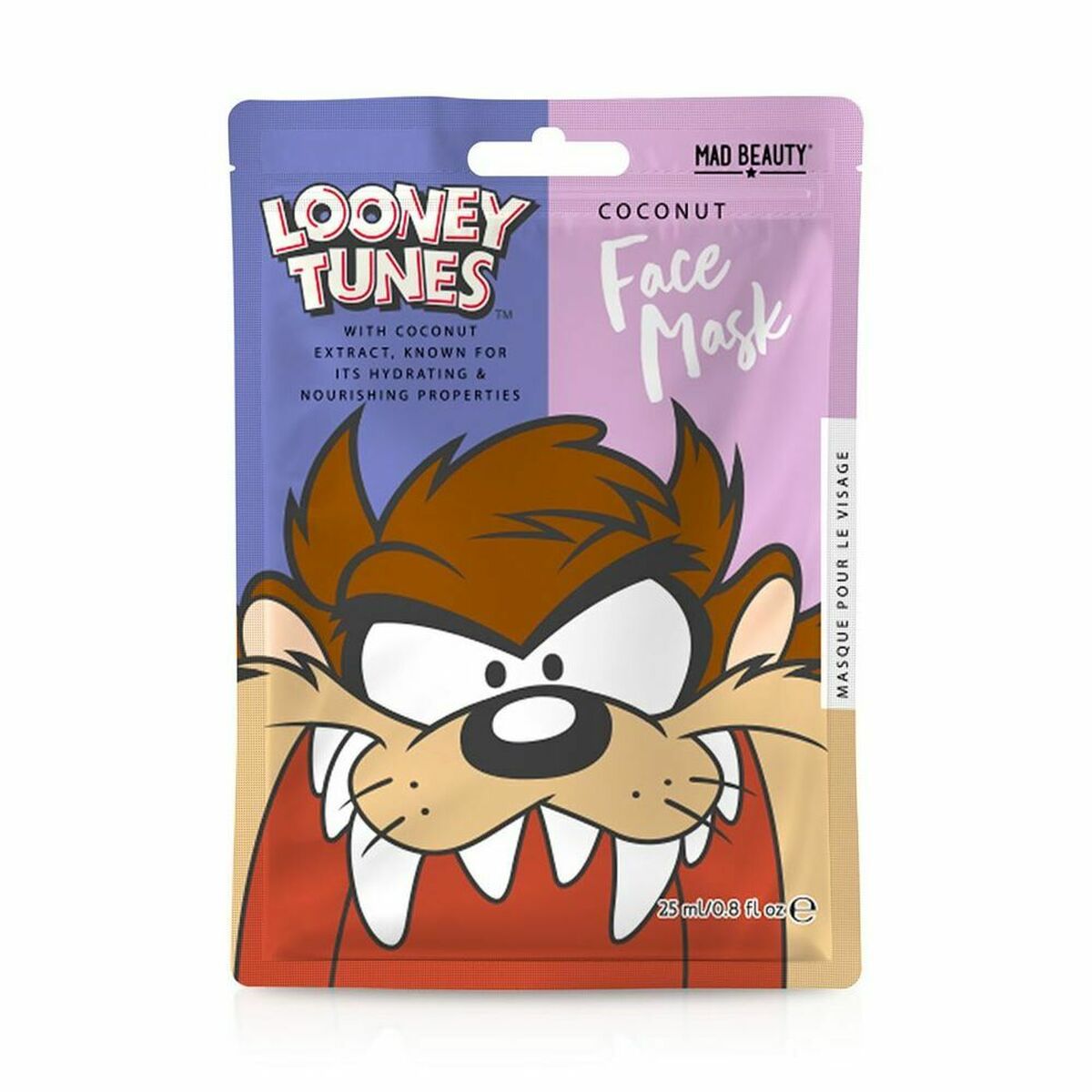 Facial Mask Mad Beauty Looney Tunes Taz Coconut (25 ml)-0