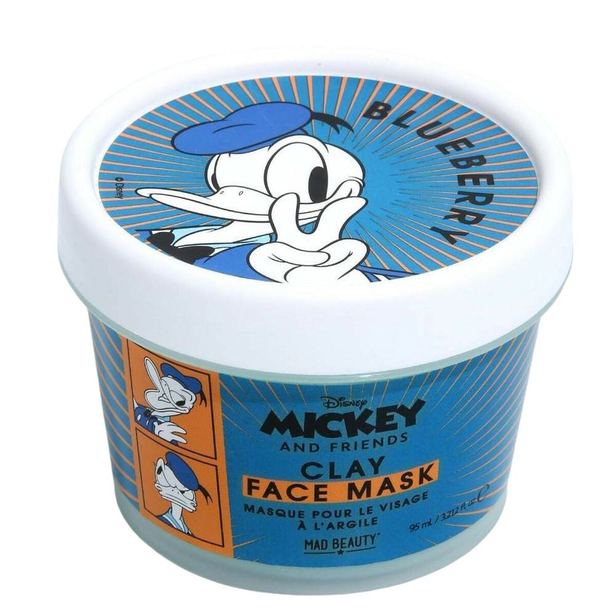 Facial Mask Mad Beauty Disney M&F Donald Clay Blueberry (95 ml)-0