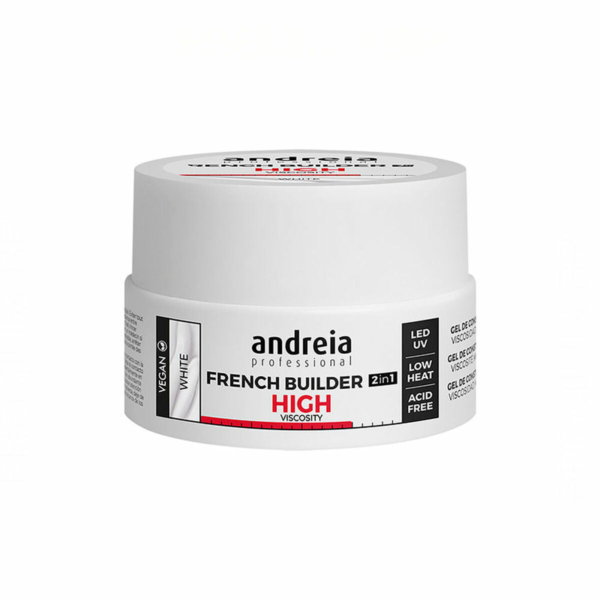 Gel-Nagellack French Builder Hochviskos Andreia 0BGFW22 Weiß (22 g)-0