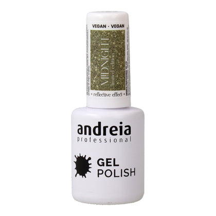Nagellack Semipermanent Andreia Polish Reflektierende Farben Md6 Golden 10,5 ml