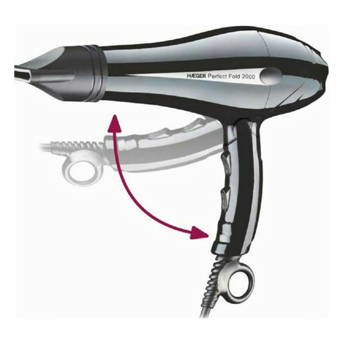 Asciugacapelli Haeger HD-200.012A 2000W Nero 2000 W-2