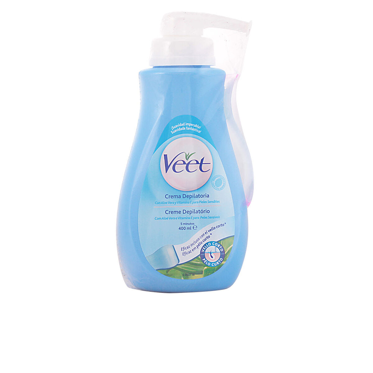 Körperhaarentfernungscreme Veet Empfindliche Haut Aloe Vera (400 ml)-1