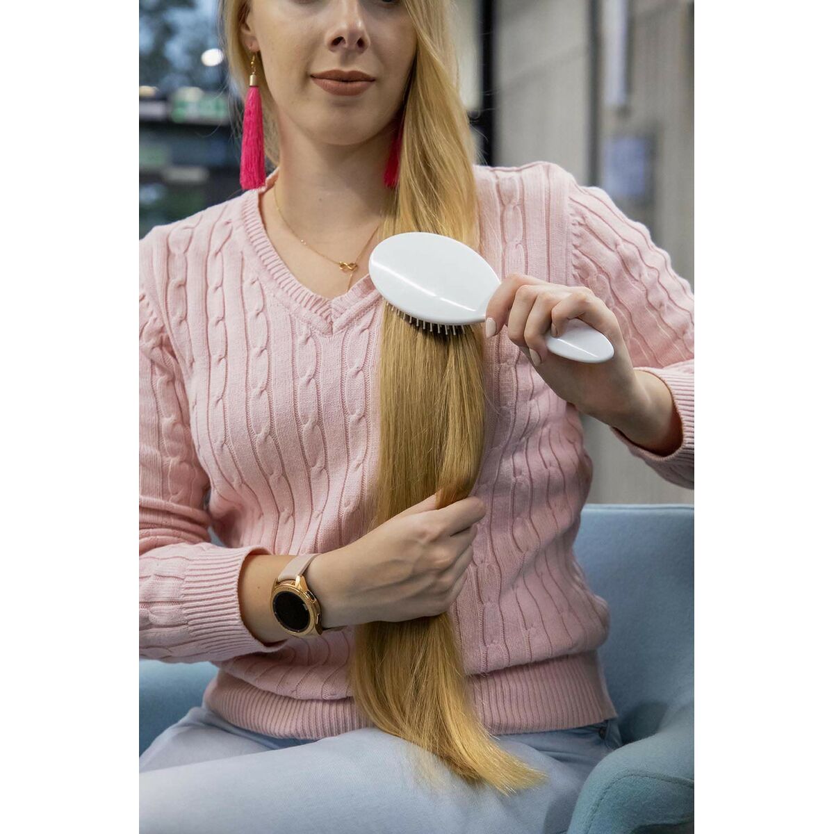 Entwirrende Haarbürste Ilū Easy Detangling Oval-1