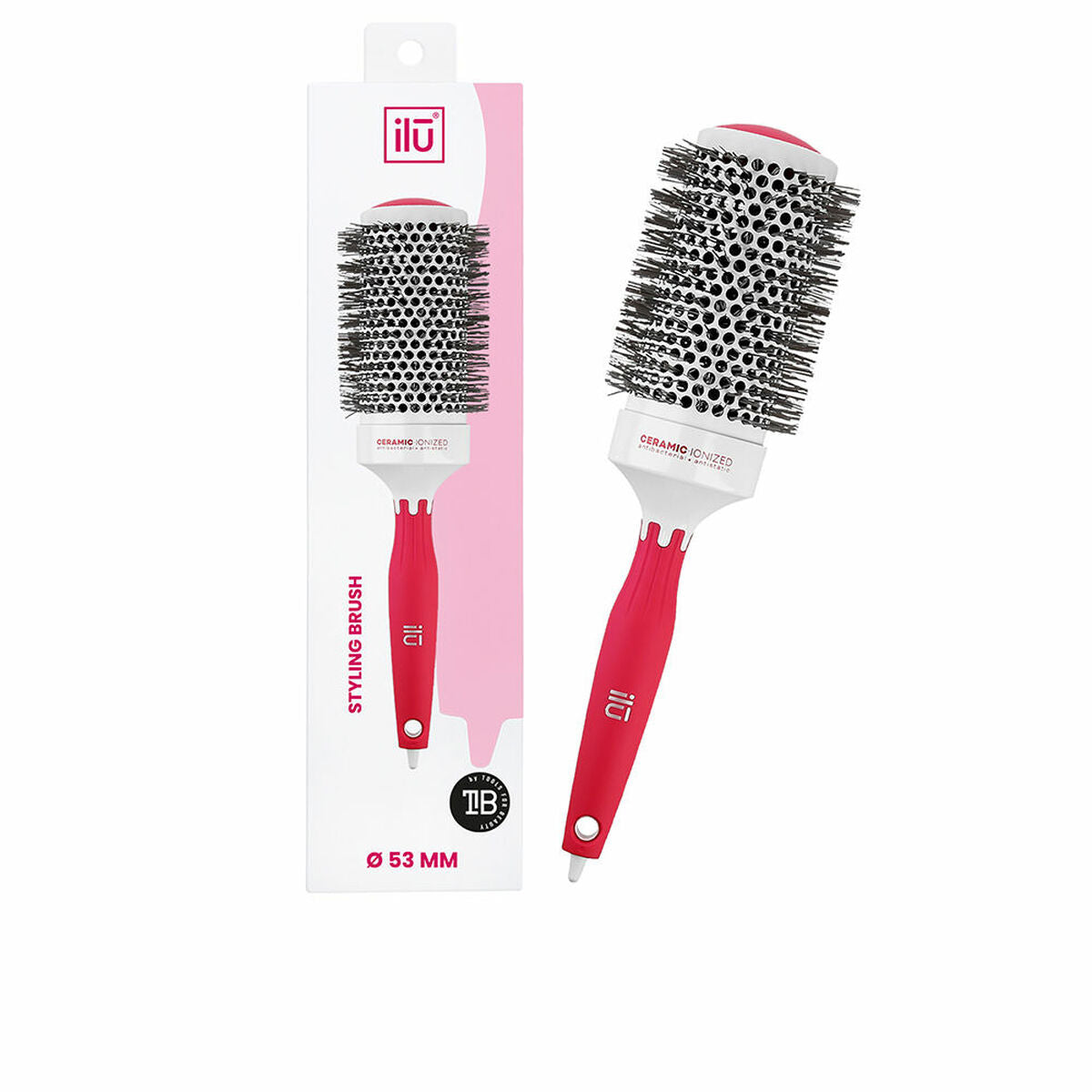 Styling Brush Ilū Ceramic Pink Ø 53 mm-0
