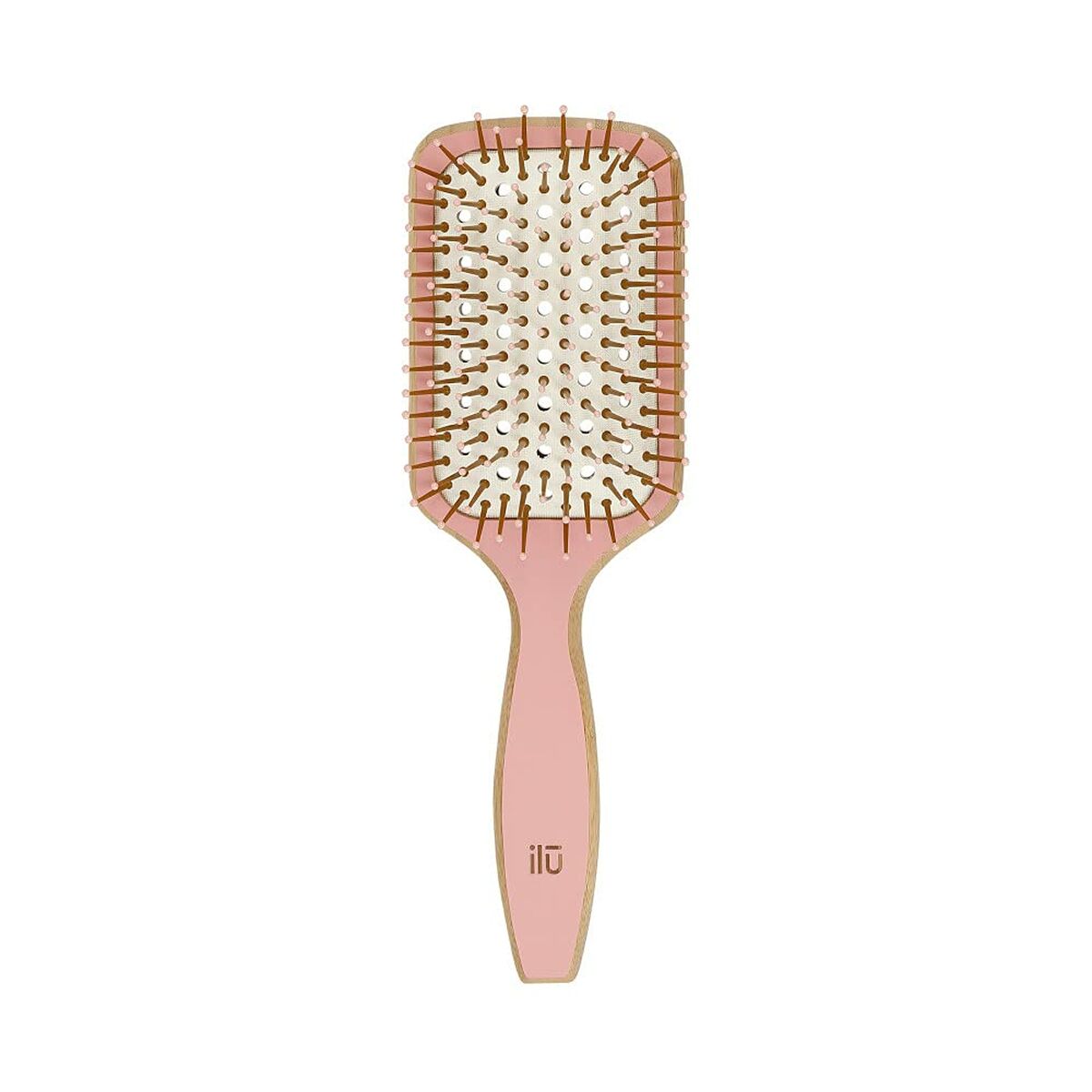 Detangling Hairbrush Ilū Bamboom Squared Pink-0