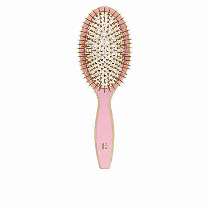 Entwirrende Haarbürste Ilū Bamboom, groß, rosa, oval