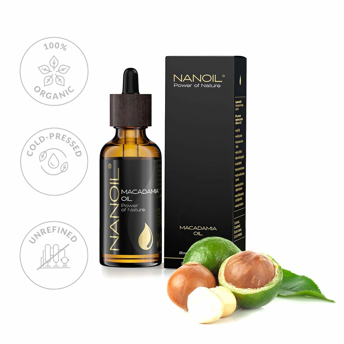 Körperöl Nanoil Power Of Nature Macadamianussöl (50 ml)-4