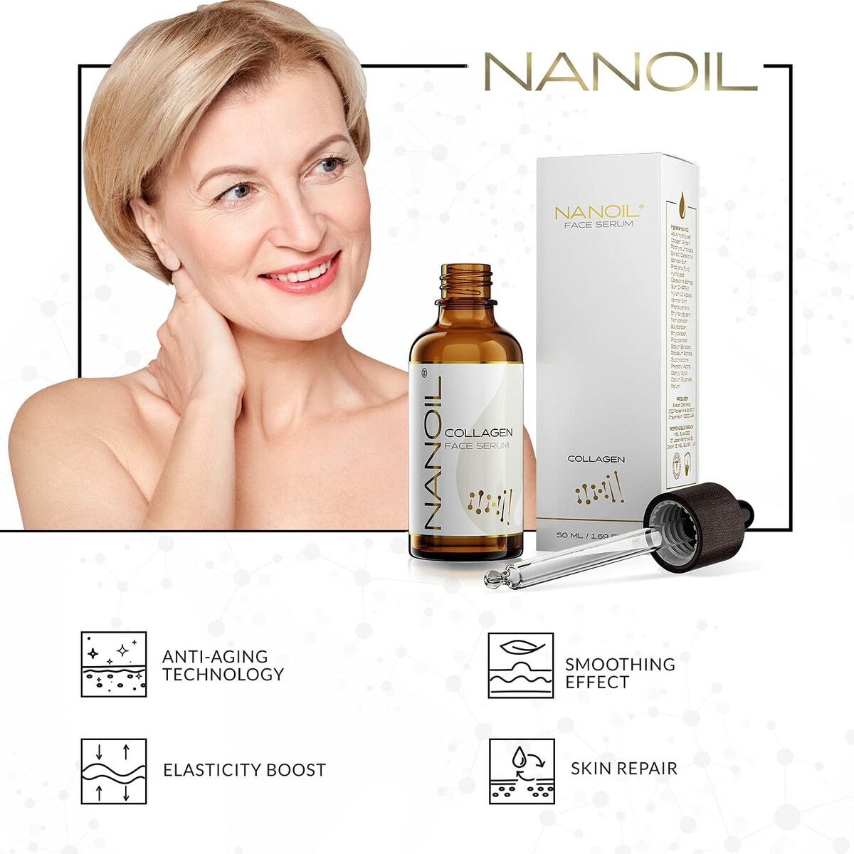 Siero riparatore Nanoil Siero viso al collagene (50 ml)-2