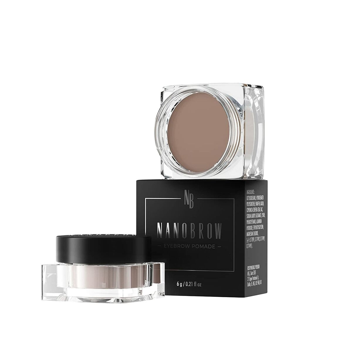Pommade de maquillage pour sourcils Nanobrow, brun moyen (6 g)-0