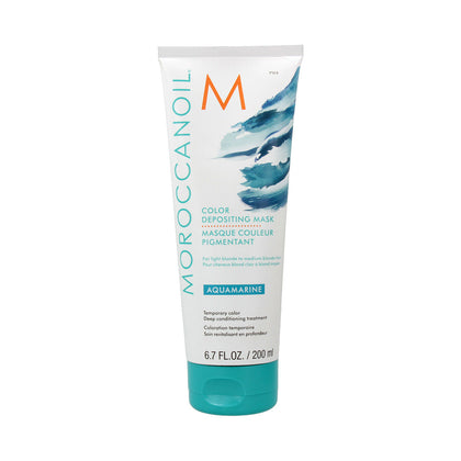 Maschera per capelli Moroccanoil Depositing Aqua marine 200 ml
