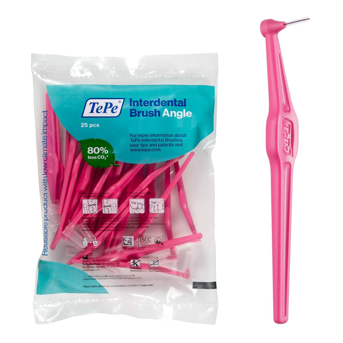 Interdental brushes Tepe Angle Pink 0,4 mm 25 Units-0