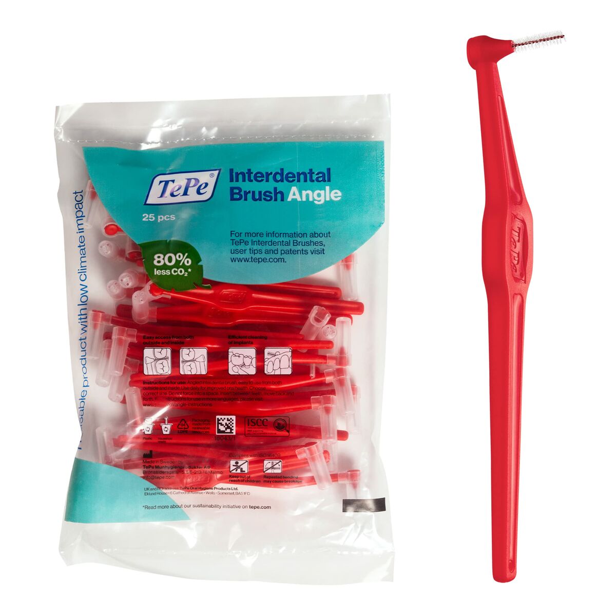 Interdental brushes Tepe Angle Red 0,5 mm 25 Units-0