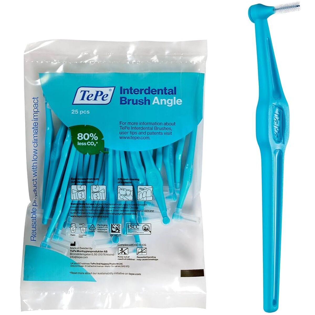 Interdental brushes Tepe Angle Blue 0,6 mm 25 Units-0