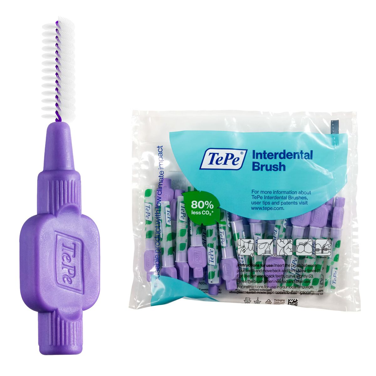 Interdental brushes Tepe Original Purple 1,1 mm 25 Units-0
