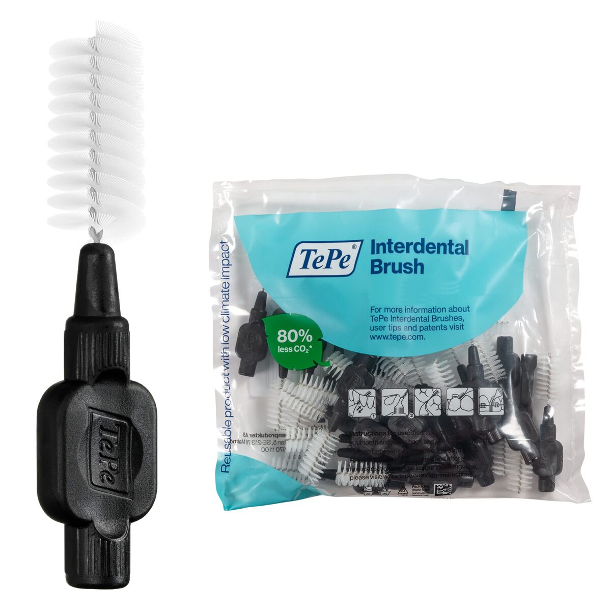 Interdental brushes Tepe Original Black 1,5 mm 25 Units-0