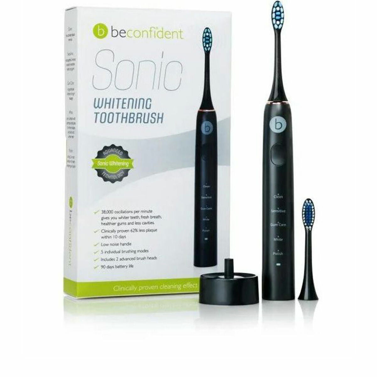 Electric Toothbrush Beconfident Sonic Black / Rose Gold-0