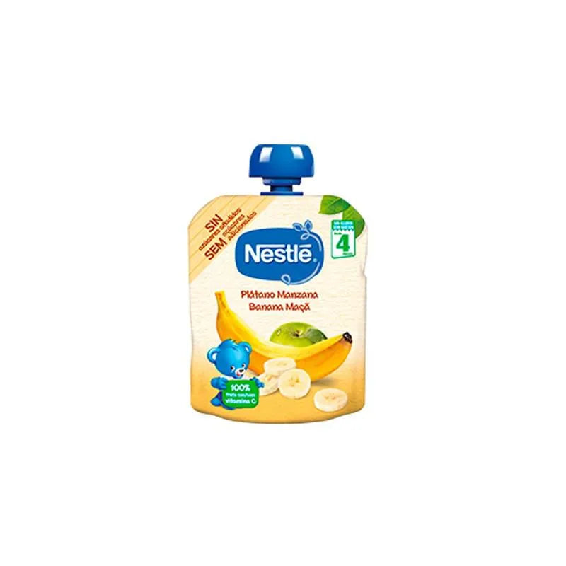 Nestle 3x Nestlé Naturnes Schiacciate Banana Mele 6 Mesi 90 g