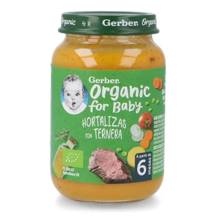 Gerber Organic Verdure Vitello 1U 190 g