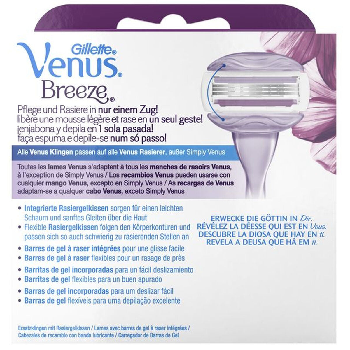 Replacement Shaver Blade Gillette Venus Breeze 4 Units-1
