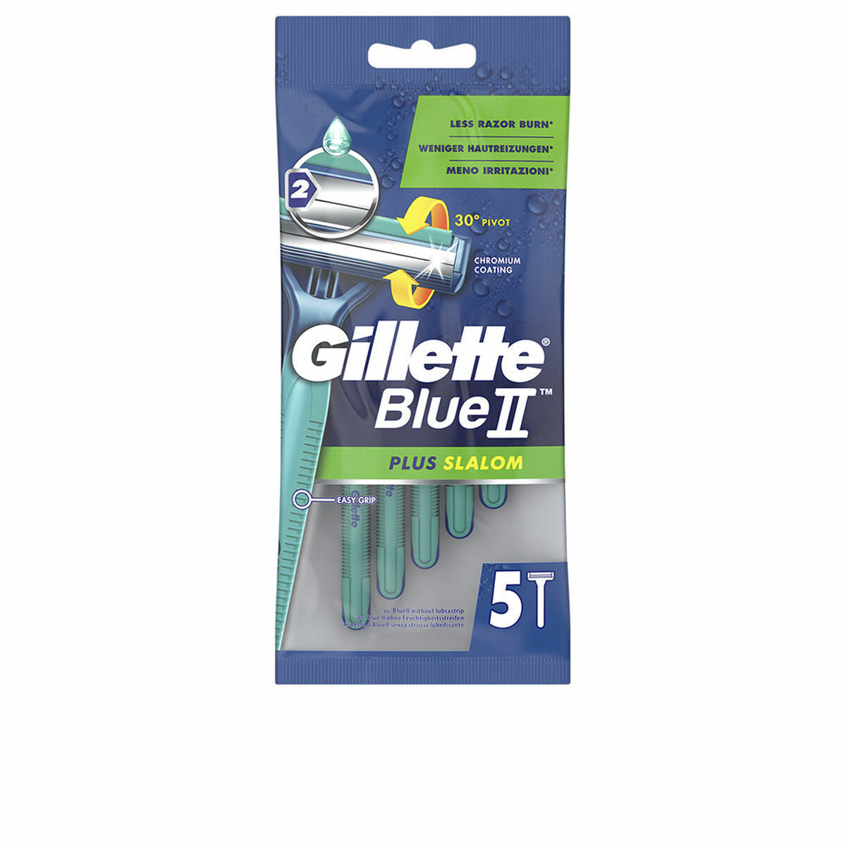 Disposable Razor Gillette Blue II Plus Slalom 5 Units-0